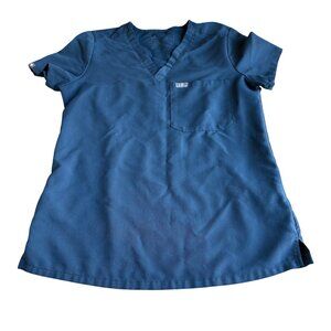 FIGS Womens Catarina One-Pocket‎ Scrub Top and Pants Size XS Blue Medical Nurse